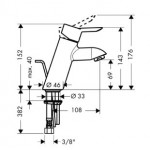Смеситель Hansgrohe Focus S для раковины с донным клапаном 31701000