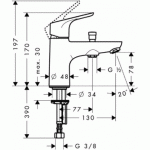 Смеситель Hansgrohe Focus E2 для ванны на борт 31930000