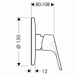 Смеситель Hansgrohe Focus E2 для душа к 13620180 31967000