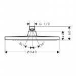 Верхний душ Hansgrohe Crometta S240 1jet 26723000