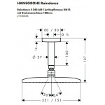 Верхний душ Hansgrohe Raindance E Air 1jet 240 27380000