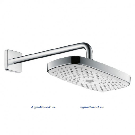 Верхний душ Hansgrohe Raindance Select E300 2jet белый и хром из стены 27385400