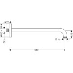 Держатель для душа Hansgrohe 389 мм 27446000