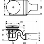 Сливной набор Hansgrohe Raindrain 90 XXL артикул 60067000