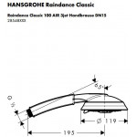 Ручной душ Hansgrohe Raindance Classic 100 3jet 28548000