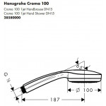 Ручной душ Hansgrohe Croma 100 1jet 28580000