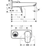 Смеситель Hansgrohe Logis для раковины настенный внешняя часть 71220000