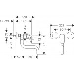 Смеситель Hansgrohe Logis для кухни настенный 71836000