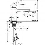 Смеситель Hansgrohe Metropol для раковины 100 с клапаном push-open 74500000