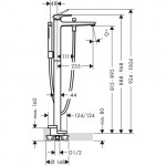 Смеситель Hansgrohe Metropol для ванны напольный 74532000