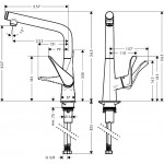 Смеситель Hansgrohe Metris Select для кухни с кнопкой хром 14883000