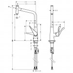 Смеситель Hansgrohe Metris Select для кухни с кнопкой сталь 14884800