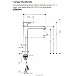 Смеситель Hansgrohe Metris для раковины 260 мм 31082000