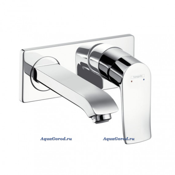 Смеситель Hansgrohe Metris для раковины внешняя часть излив 165 мм 31085000