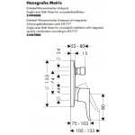 Смеситель Hansgrohe Metris для ванны к ibox universal 31493000