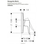 Смеситель Hansgrohe Metris для душа к ibox universal 31685000