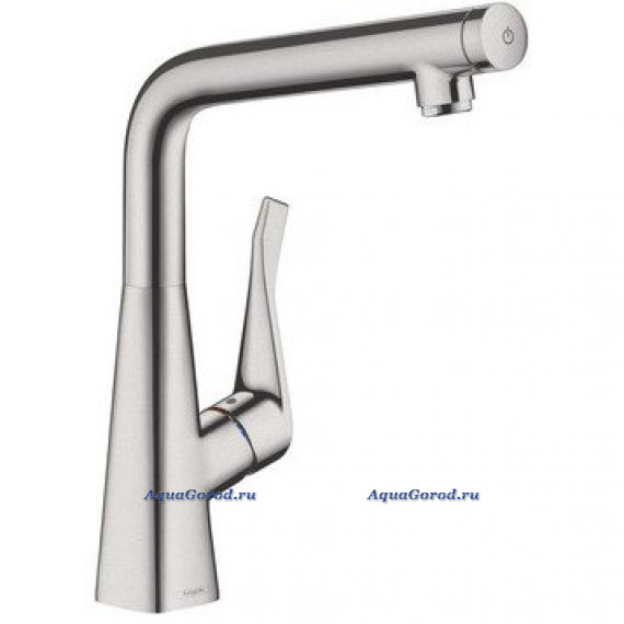 Смеситель Hansgrohe Metris Select для кухни с кнопкой сталь 14883800