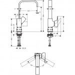 Смеситель Hansgrohe Metropol для раковины 230 мм с донным клапаном Push-open 32511000