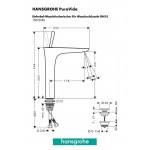 Смеситель Hansgrohe Pura Vida для раковины 240 мм с высоким изливом белый и хром 15072400
