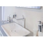Смеситель Hansgrohe Pura Vida для раковины 240 мм с высоким изливом белый и хром 15072400