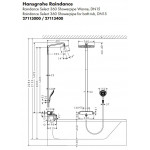 Душевая система Hansgrohe Raindance Select Showerpipe 360 с термостатом хром 27113000