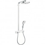 Душевая система Hansgrohe Raindance Select Showerpipe E 300 2jet с кнопками белый и хром 27126400