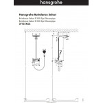 Душевая система Hansgrohe Raindance Select Showerpipe E 300 3jet с кнопками хром 27127000