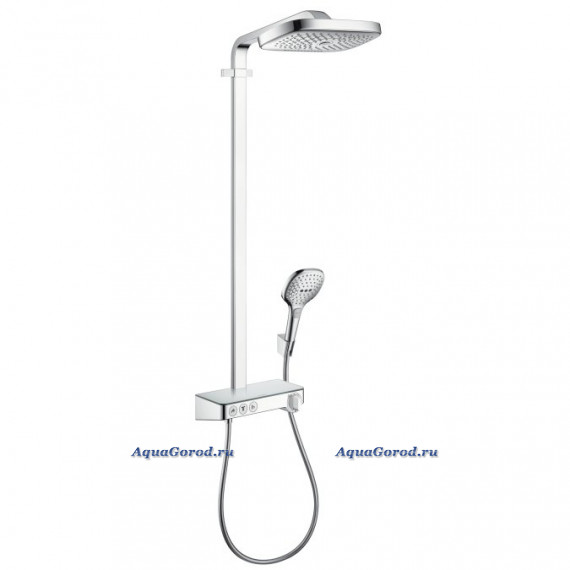 Душевая система Hansgrohe Raindance Select Showerpipe E 300 3jet с кнопками хром 27127000