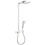 Душевая система Hansgrohe Raindance Select Showerpipe E 300 3jet с кнопками белый и хром 27127400