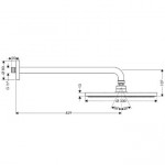 Верхний душ тарелка Hansgrohe Raindance 300 мм из стены 27492000
