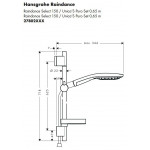 Душевой гарнитур Hansgrohe Raindance Select 150 3jet 65см белый и хром 27802400