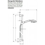 Душевой гарнитур Hansgrohe Raindance Classic 100 AIR 3jet-Unica Classic 65см 27843000