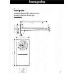 Верхний душ Hansgrohe Raindance Rainfall Overhead Shower 2jet белый и хром из стены 28433400