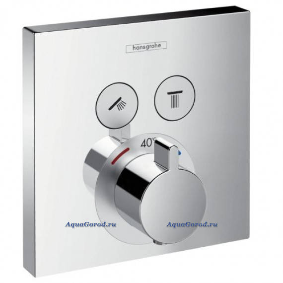 Термостат Hansgrohe Select для душа на 2 потребителя внешняя часть 15763000