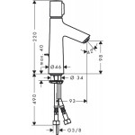 Смеситель Hansgrohe Talis Select S для раковины 100 мм 72042000