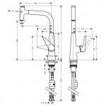 Смеситель Hansgrohe Talis Select S для кухни с вытягивающим душем сталь 72821800