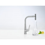 Смеситель Hansgrohe Talis Select S для кухни с вытягивающим душем сталь 72821800