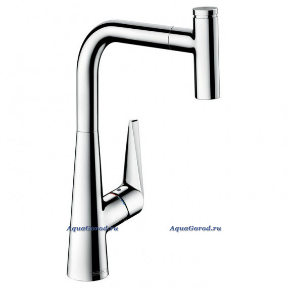 Смеситель Hansgrohe Talis Select S для кухни с вытягивающим душем хром 72821000