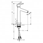 Смеситель Hansgrohe Talis S для раковины 190 мм с донным клапаном 72031000