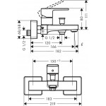 Смеситель для ванны с душем Hansgrohe Vernis Shape 71450000 хром