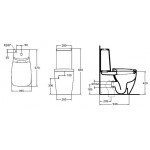 Унитаз-компакт Ideal Standard Ventuno пристенный с сидением микролифт T321501/00149681