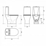 Унитаз-компакт Iddis Edifice с вертикальным выпуском с сиденьем микролифт EDI2DSEi24 IDDIS