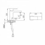 Смеситель Iddis Brick для умывальника BRISB00i01