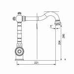 Смеситель Iddis Oldie для кухни OLDSBL0i05