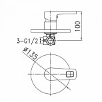 Смеситель Iddis Runo встраиваемый для душа с одним выходом RUNSB00i66 Смеситель Iddis Runo встраиваемый для душа с одним выходом RUNSB00i66