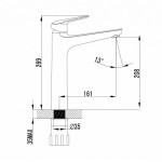 Смеситель Iddis Torr для накладной раковины с высоким изливом TORSB01i01