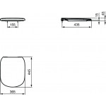 Унитаз подвесной Ideal Standard Tesi Aqua Blade с сиденьем микролифт промо-комплект 2 в 1 V0003D