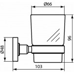 Стакан с держателем Ideal Standard IOM матовое стекло A9120AA