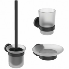 Набор аксессуаров для ванной комнаты Ideal Standard IOM черный матовый стекло A9245XG