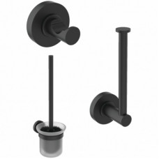 Набор аксессуаров для ванной комнаты Ideal Standard IOM черный матовый стекло A9246XG